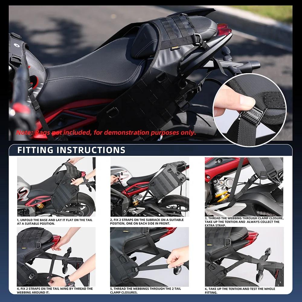 Motocross Accessories Base Motorcycle Saddle Bag Base Back Seat Bag Install Pad Rack for Tail Bag Seat Bag