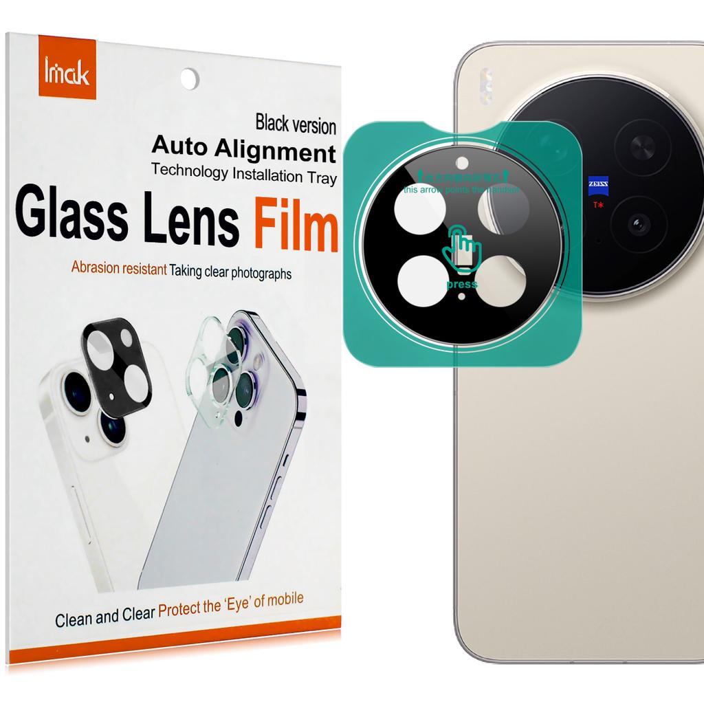 For Vivo X300 Pro 5G Glass IMAK High Definition Glass Lens Film Black Version