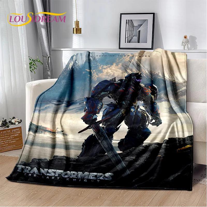 3D T-Transformers Cartoon Autobots Blanket,Soft Throw Blanket for Home Bedroom Bed Sofa Picnic Travel Office Rest Cover Blanket