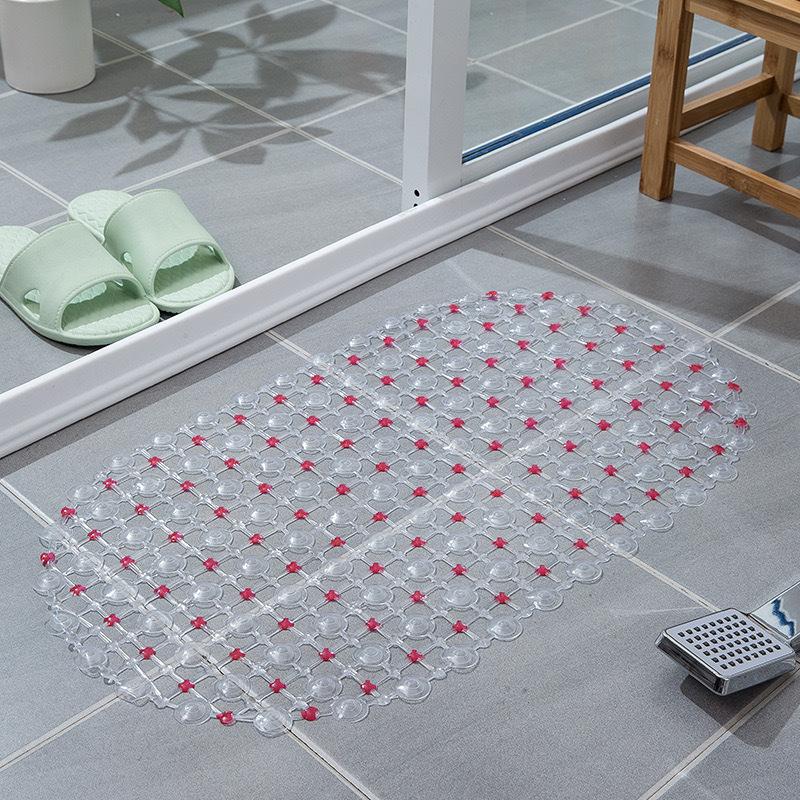1PC PVC Anti-skid Bath Mats Soft Shower Mat Massage Mat with Suction Cup Non-slip Bathtu Bath Mat Bathroom Accessories Hot