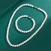 6-7mm Imitation Freshwater Pearl Necklace Jewelry Set Cross-border Bracelet Small Fragrant White Collarbone Chain