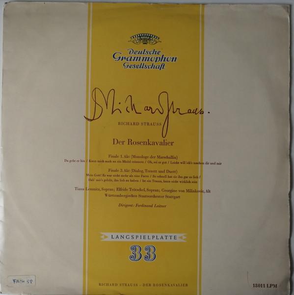 

LP Record RICHARD STRAUSS Der Rosenkavalier Finale 1. Und 3. 18011LPM DEUTSCHE GRAMMO 1954 Germany Classical Used