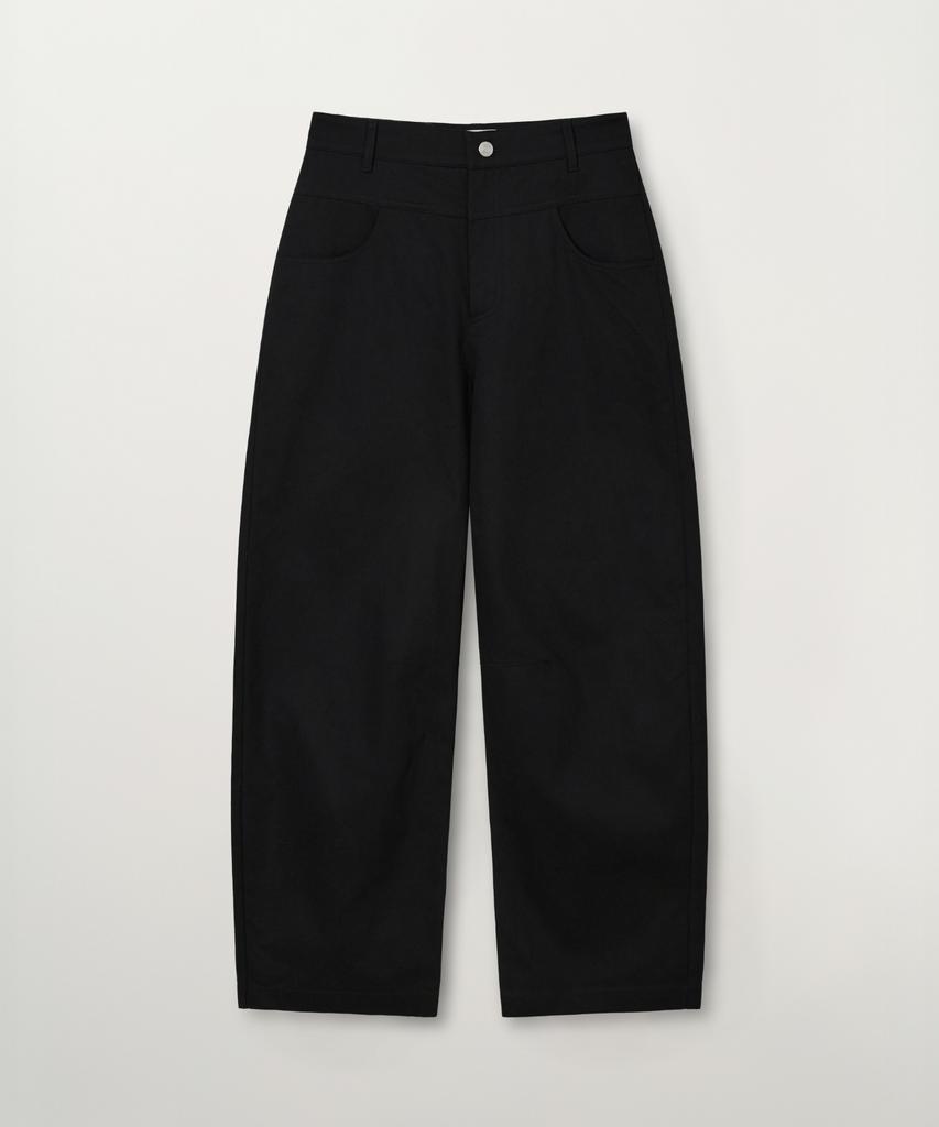 Seteo (W) Cotton Curved Pants Black