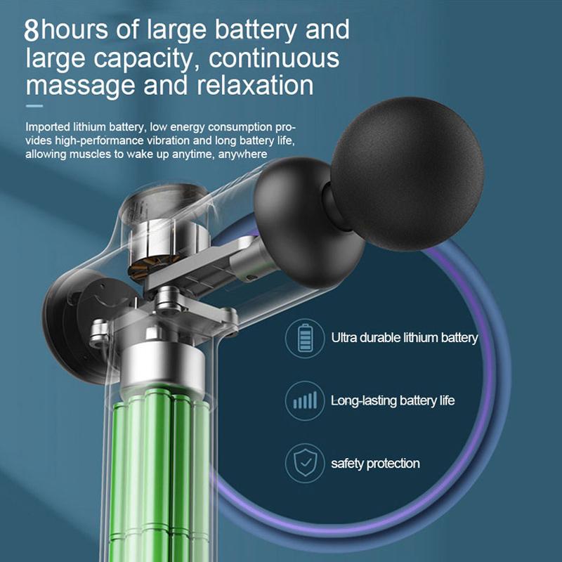 Mini Massage Gun Electric Shock Muscle Relaxation Vibration Fitness Massager For Body Neck Back Ladies Home Travel Fascia Gun