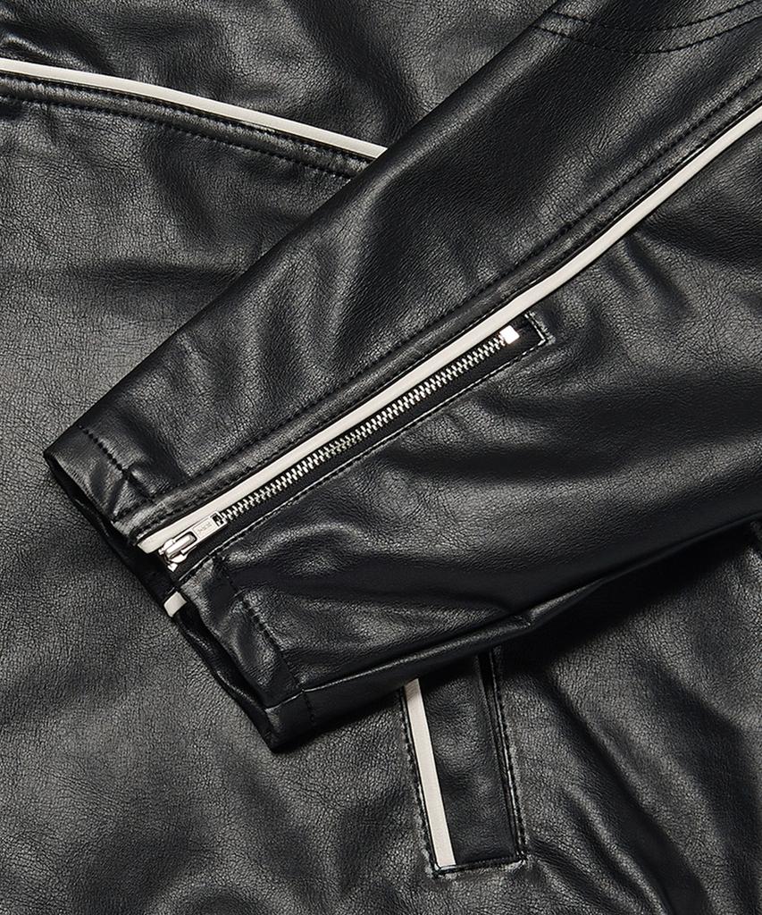 Wkndrs Washed Leather Jk (Black)