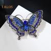 Women Brooch Retro Hollow Butterfly Shape Rhinestone Decor Anti-slip Wear-resistant Suit Coat Collar Hat Scarf Decoration Clothes Pin Prom Party