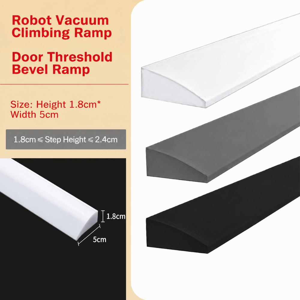 1M Self-adhesive Threshold Ramp Bendable Water Barrier Shock Resistant Door Sill Pad Robot Climbing