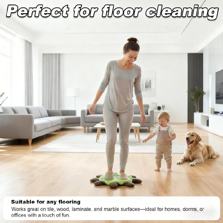 Double Side Turtles Floor Mop Pad Microfiber Washable Reusable Floor Dust Mop For Home Office Cleaning and Hair Removal