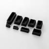 Rechthoekige Buis Dop Inzetstukken Zwart Plastic Afsluitdoppen 10x15mm-60x100mm Meubels Tafels Stoelen Voetdoppen