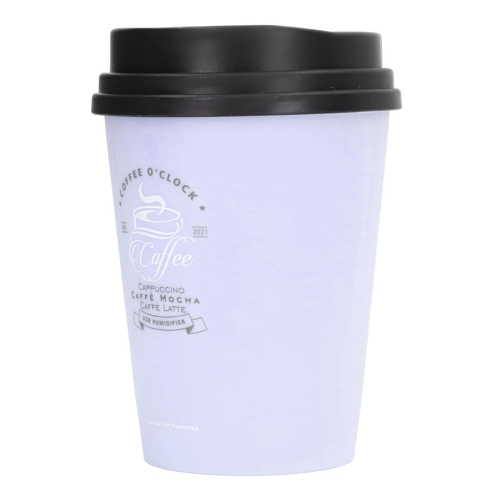 

USB Humidifier 300ml Coffee Cup Low Noise Auto Off Compact Lightweight Space Saving Mini Humidifier for Car Home Office фіолетовий