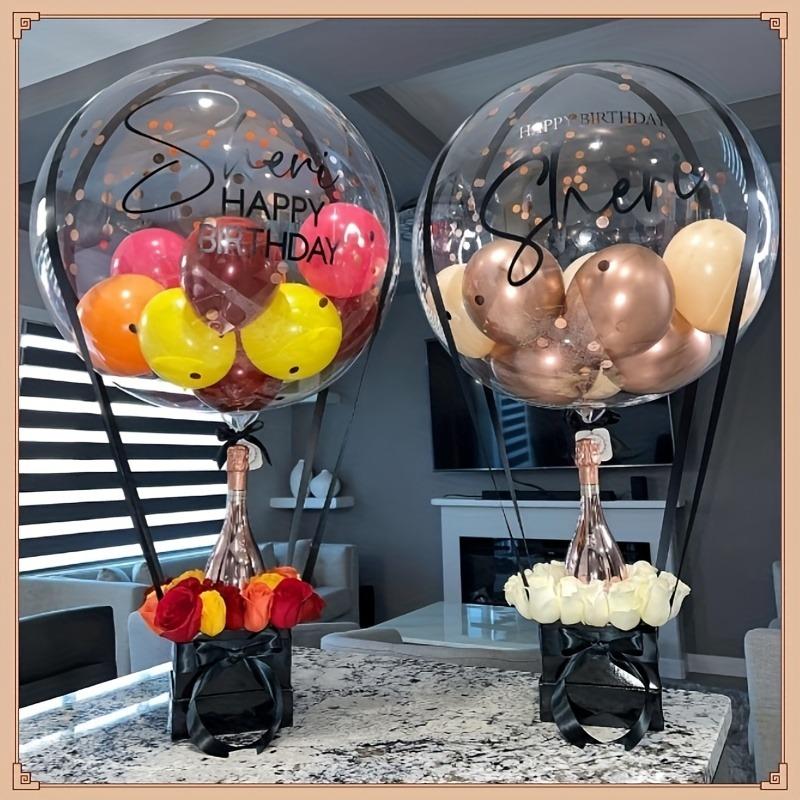 6pcs 30-Inch Transparent Bobo Balloons Fillable Clear Bubble Balloon for Wedding Birthday Party Decoration Air Helium Ballon