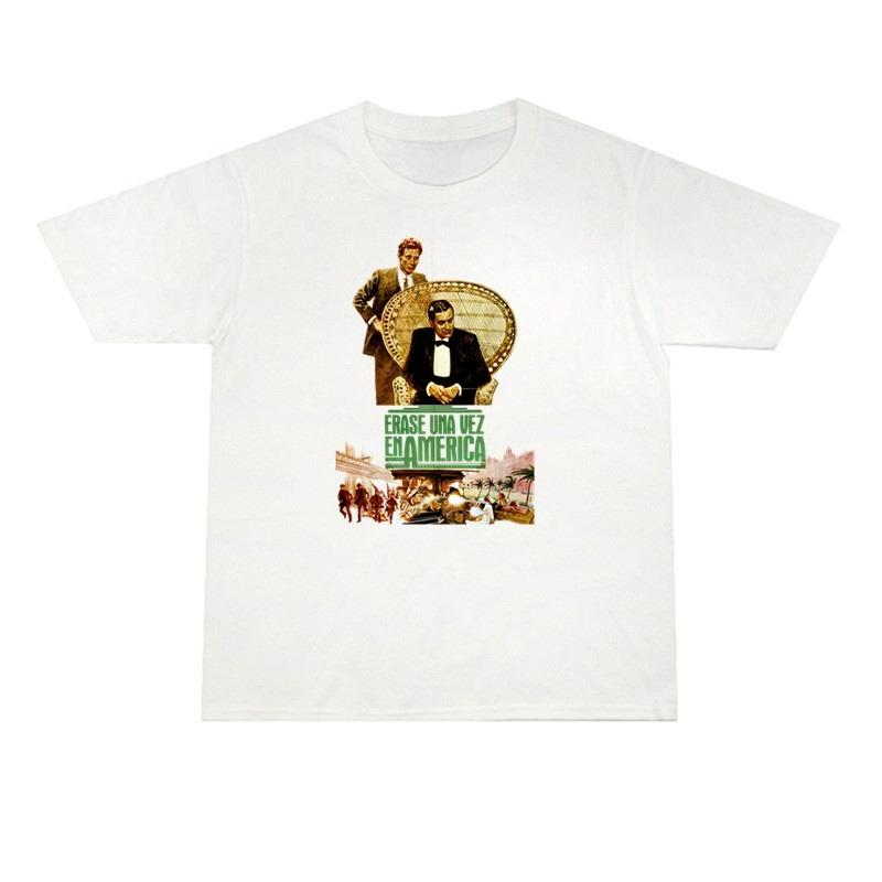 

Classic Movie American Pastoral Print T-Shirt Short Sleeve Street-Look Loose Pure Cotton Men s and Women s Casual Shirt 5XL різнокольоровий