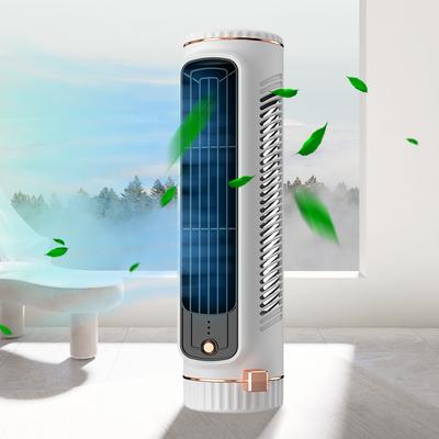 1 ks věžový ventilátor s USB nabíjením, přenosná klimatizace, bezlopatkový stolní chladicí ventilátor, elektrický vertikální bezdrátový stolní ventilátor pro domácnost