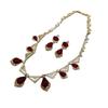 Liu Yifei Dinner With The Same Zircon Water Drop Necklace Earrings Light Luxury High-End Jewelry Set Niche Versatile Jewelry