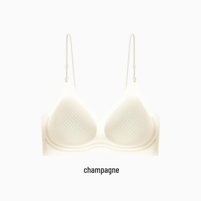 Ice Silk Halter Neck Seamless U-Shaped Thin Strap Bra - Backless & Supportive for Small Chests