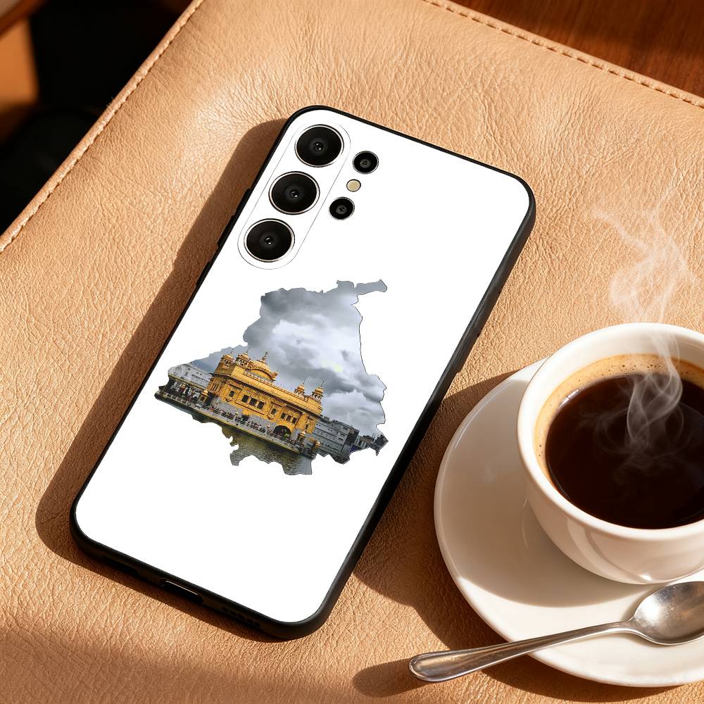 A-Art P-Punjab M-Map Phone Case For Samsung S25,S24,S21,S22,S23,S30,Ultra,S20,FE,Lite,10,9,Black Cover