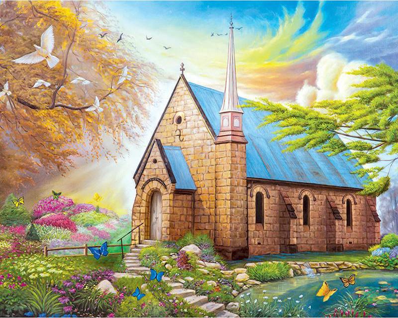5d Diamond Art Painting House Light Street City Diamond Embroidery Mosaic Fox Eagle Animal Cross Stitch Needlework Decor for Home