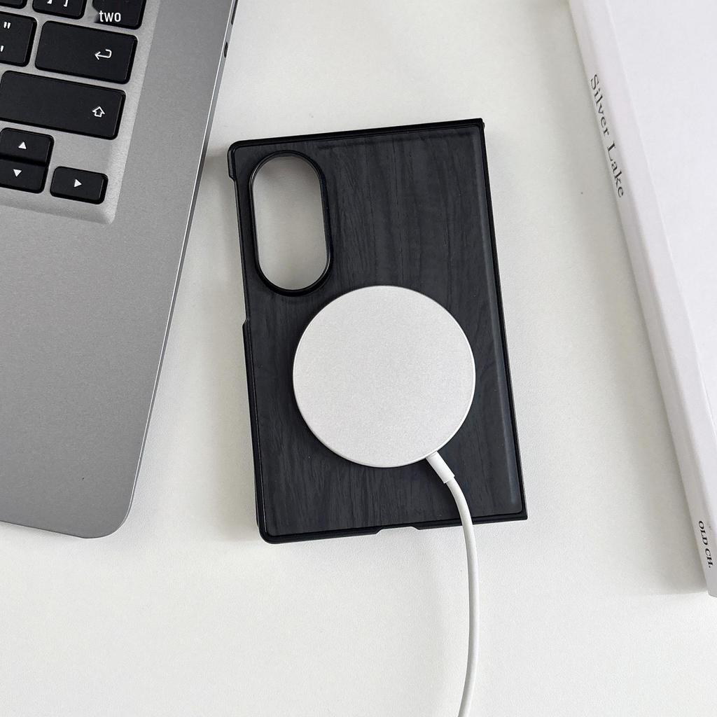 Wood Grain Magnetic Case for Samsung Fold8/Fold8 Ultra, Z Fold5, and Fold4
