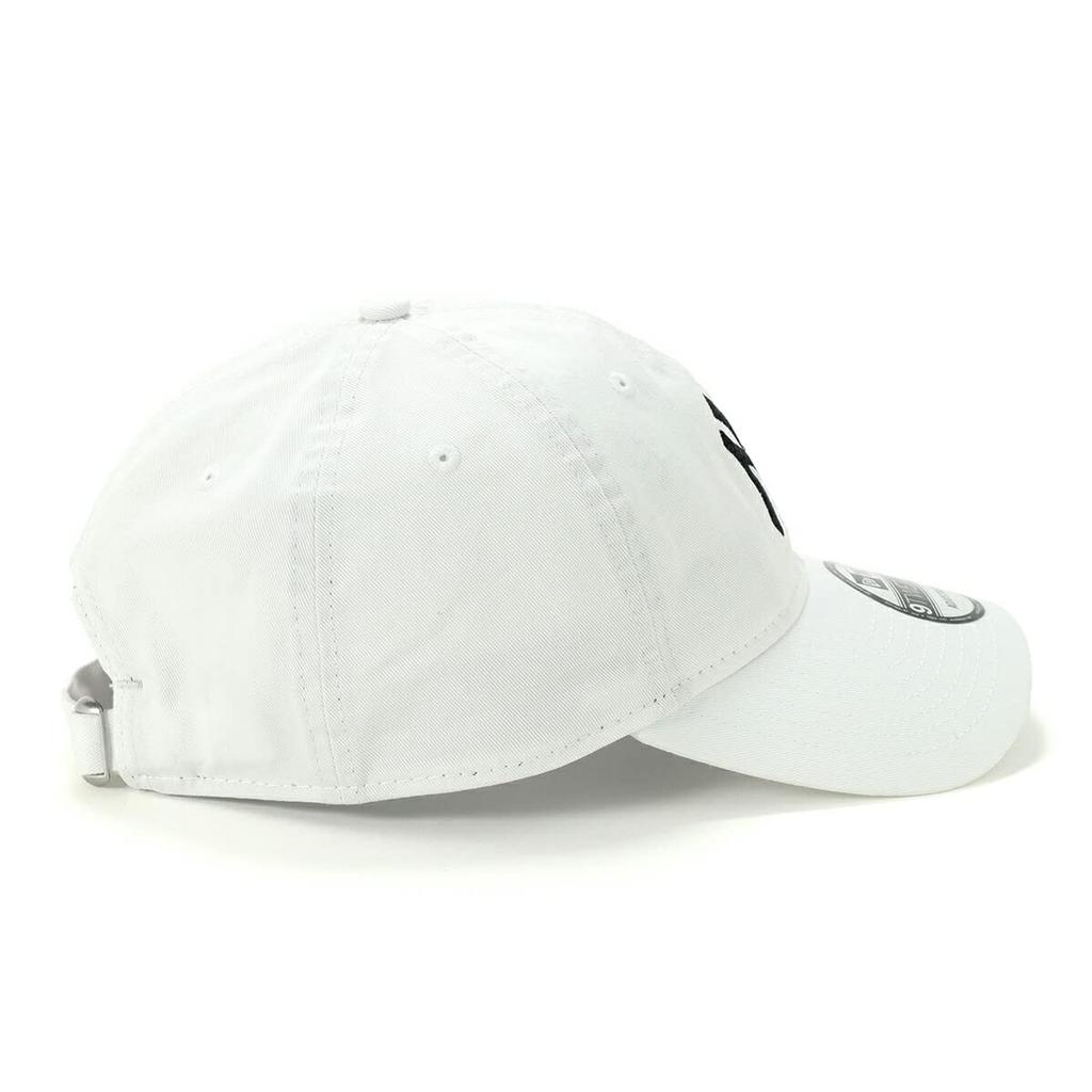 New Era Cap 11434003 Free Men's (JP, Alphabet, Size, White/Black)