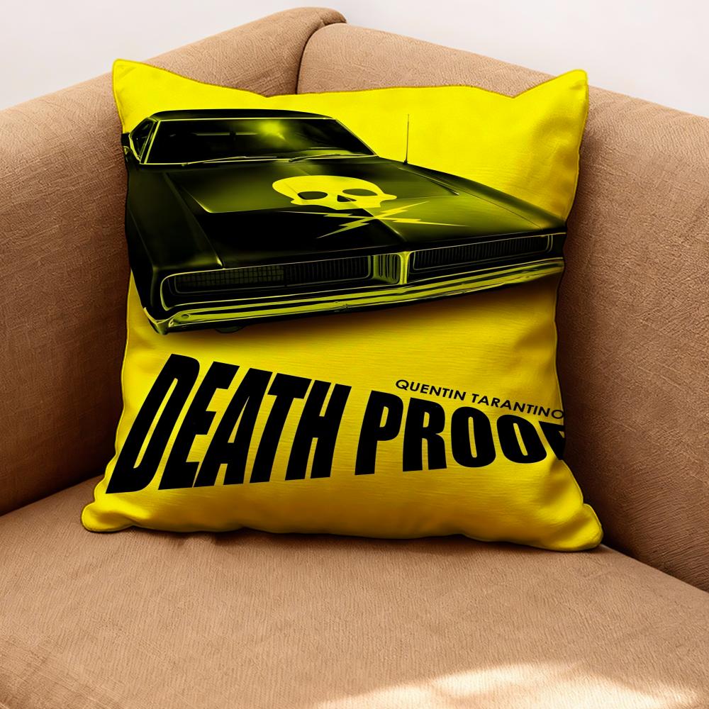 Movie D-Death Proof Cushion Cover Premium Comfort Reversible Pillow Cove -Two in One Design for Any Room & Car Interior