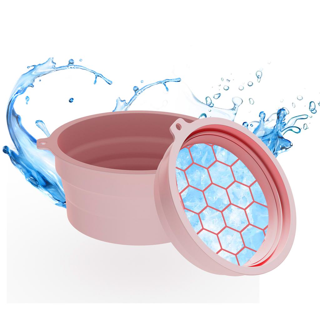 Bol pentru Baie de Gheață Facială pentru Scufundare Facială, Bol Pliabil cu Gheață pentru Față, Chiuvetă Facială pentru Spălarea Feței, Instrument pentru Îngrijirea Pielii Faciale pentru Acasă, Călătorie