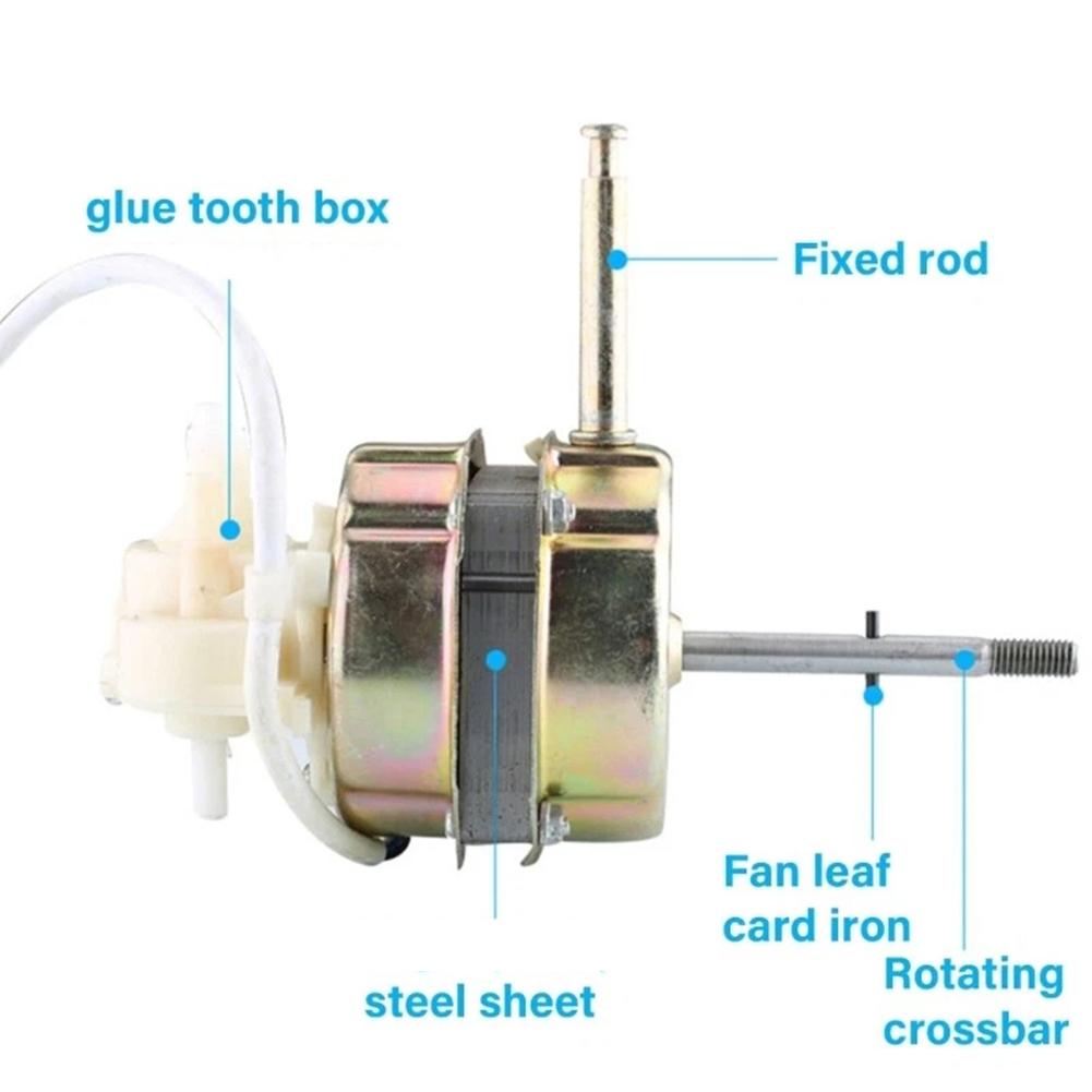1Pcs Electric Fan Motor With 3 Adjustable Speeds For Table/Floor Fans Floor Fan Accessories Oscillating Motor Head For Cooling
