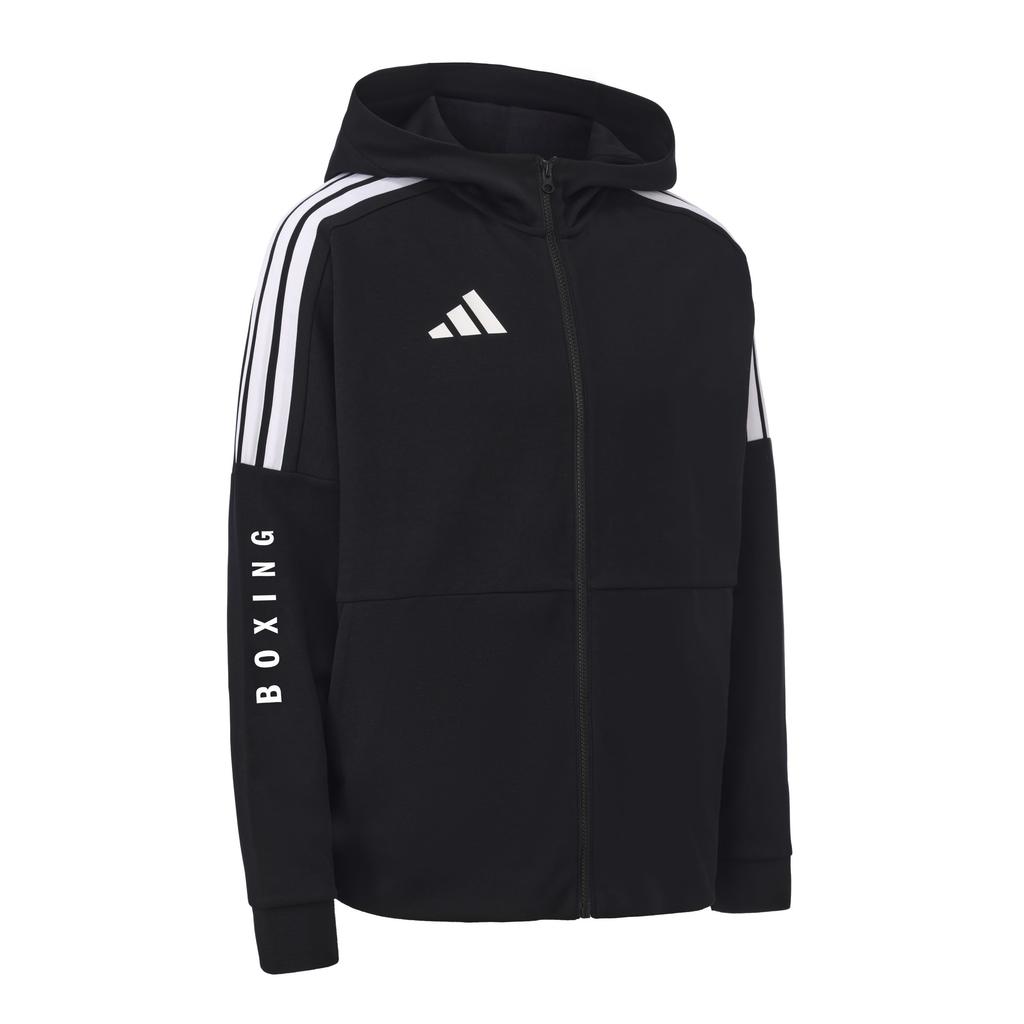 Adidas Boxing 3-Stripes Classic Retro Straight Leg Pants And Hooded Jacket Two-Piece Casual Sports Set Unisex Sportswear CLTR02JBX+TR411TK