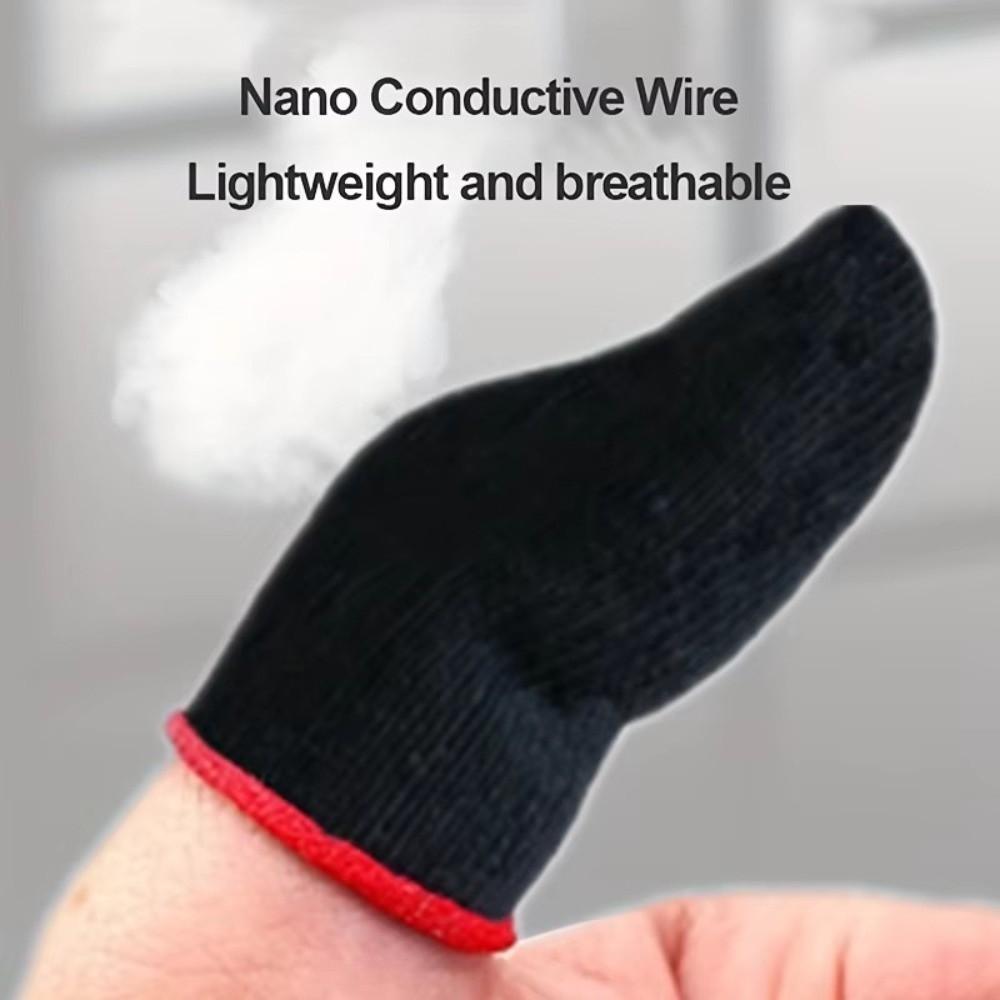 10PCS Anti-Sweat Gaming Finger Sleeves Breathable Gaming Fingertip Covers for Smartphones