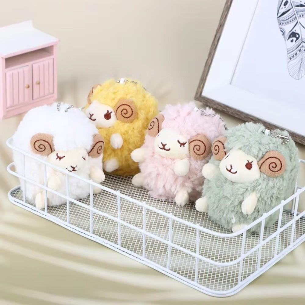 Cartoon Anime Style Plush Sheep Pendant Mini Size Sheep Backpack Charm For Bag Accessory