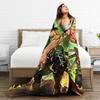 Zoros Forest Fire Anime Art Blanket Warm Soft Pattern Plush Throw Blanket For Students Living Room Flannel Bedspread Bed Cover