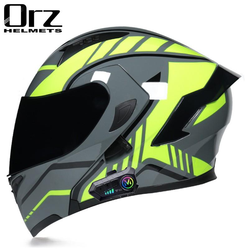 Unisex Full Face Motorcycle Helmet With Bluetooth Headset Scooter Electric Bike Riders All Season Use