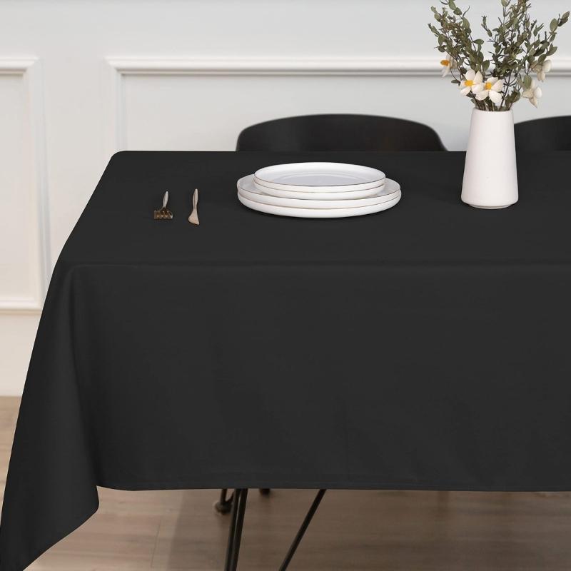 Rectangular Tablecloth Stain Resistant Polyester Table Covering Cloth for Dining Tables Easy To Clean and Maintain