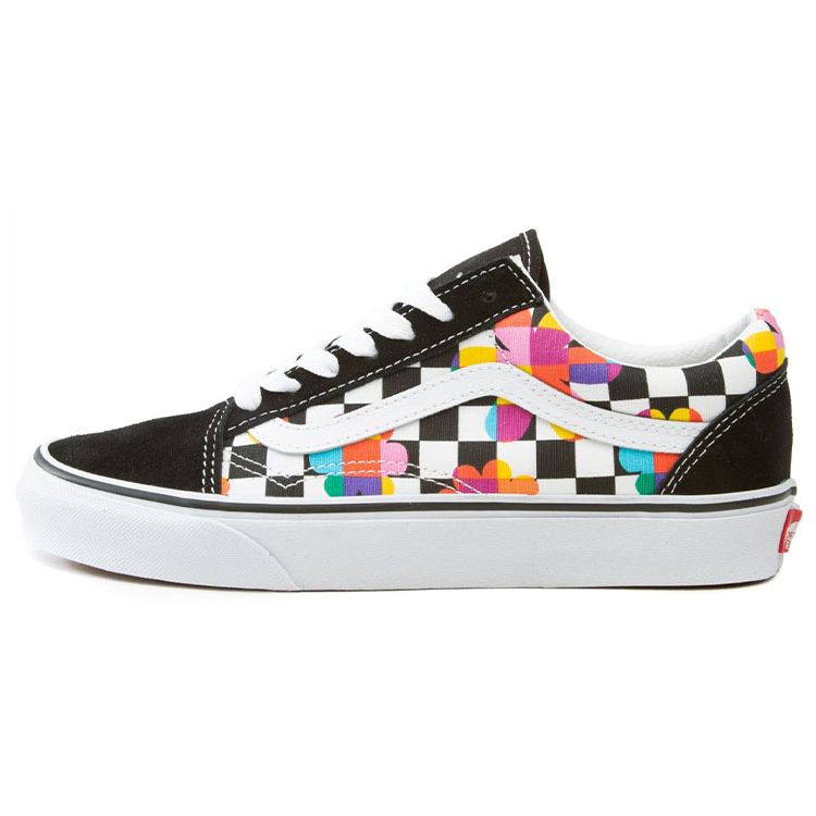 Vans Old Skool Casual Floral Checkerboard Low-Top Skate Shoes Women Sneaker Colorful VN0A5KRFB05