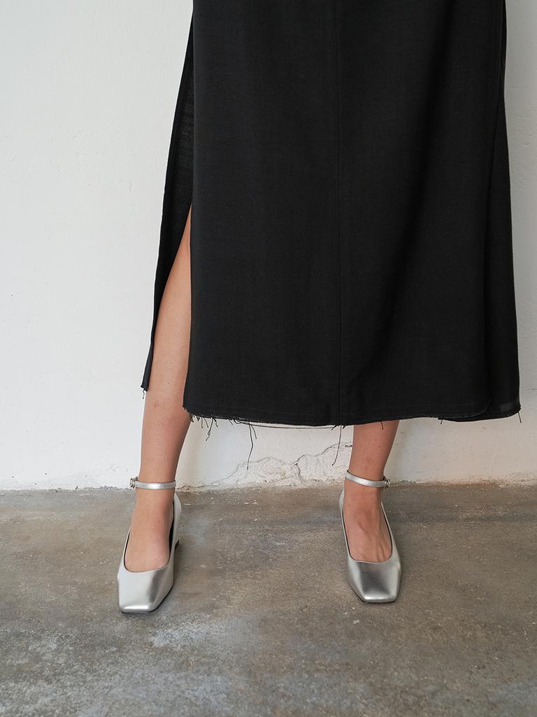 Blanc Sur Blanc Julia Two-Way Pumps Silver
