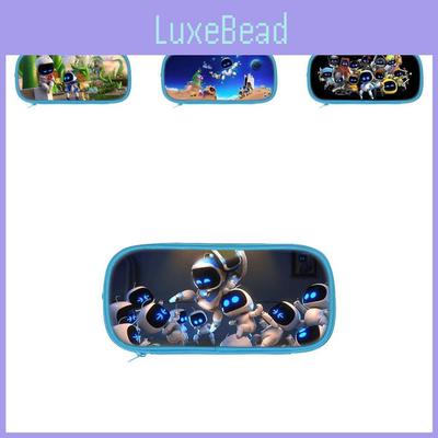 Astro Bot Themed Nylon Dual Compartment Pencil Bag With Space Robot Design For Children
