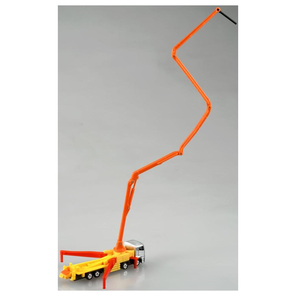 TAKARA TOMY Tomica Long Type Tomica No. 127 Mitsubishi Fuso Super Great Concrete Pump Truck Miniature Car Toy