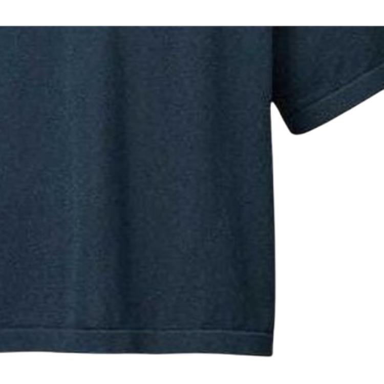 UNIQLO SS24 U Series Solid Color Polo Short Sleeve Knit Shirt Men tops Navy 467153-69