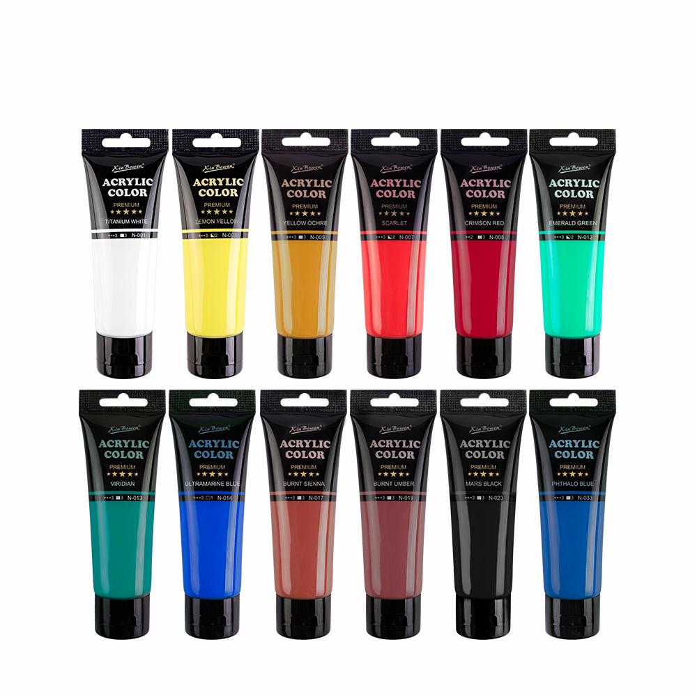 Kusuo 75ml Student Acrylic Paint Tube - Waterproof DIY Wall Art