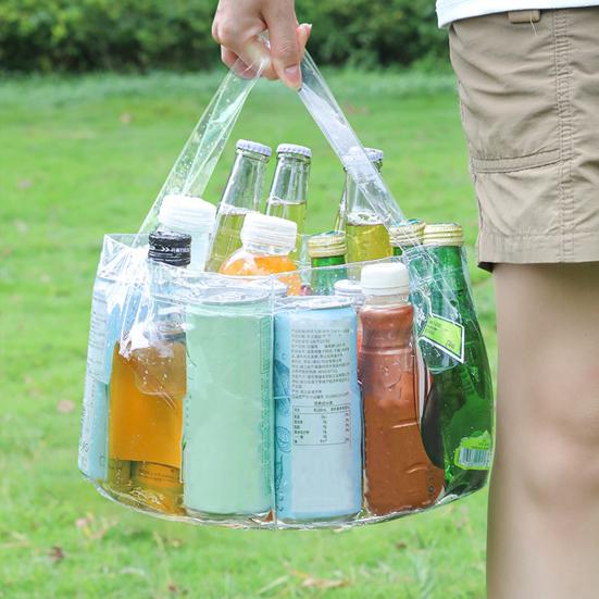 6.8/12L Foldable Water Bucket with Portable Handle Waterproof PVC Wash Basin Bag Multifunctional Outdoor Camping Fishing Collapsible Water Storage