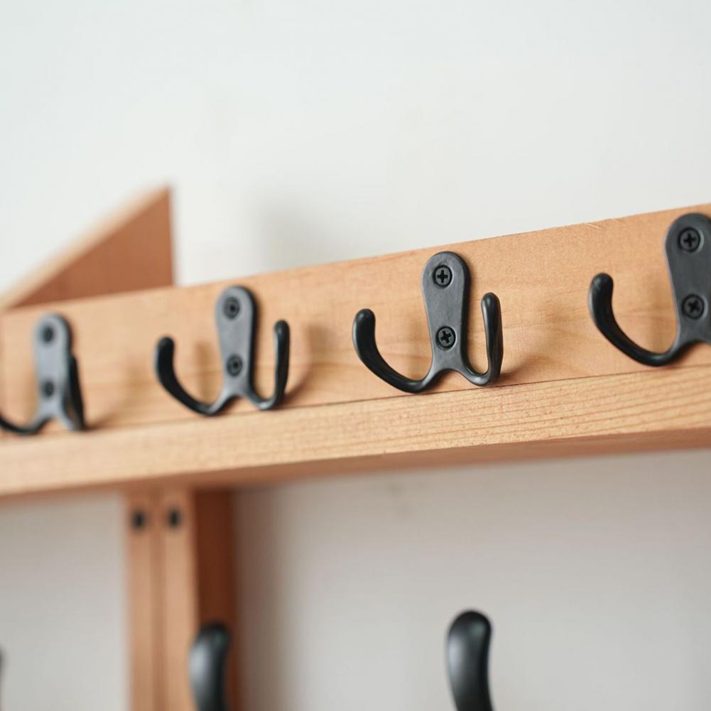Rustic Wooden Wall Coat Rack with Shelf – 11 Hooks 4-in-1 Entryway Organizer, Mail & Key Holder for Living Room Bedroom