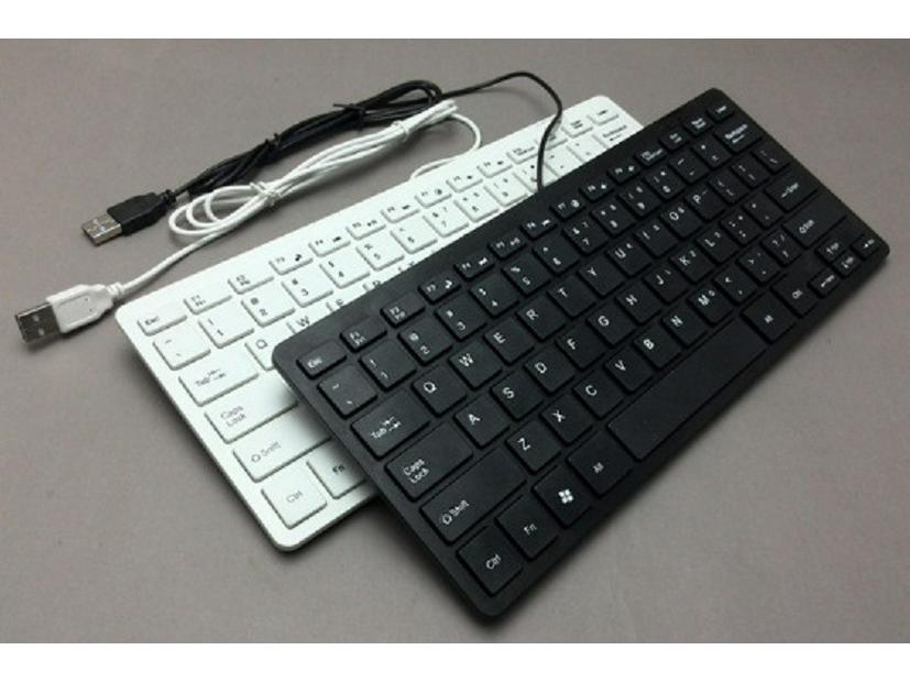 K1000 Wired USB Portable Mini Chocolate Keyboard