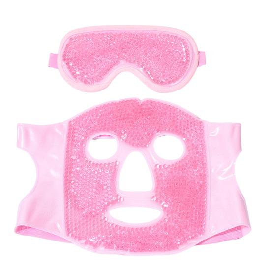 

Ледяная маска для лица от отечности, темных кругов, мешков под глазами, многоразовый холодный компресс, маска для глаз, маска для горячей и холодной терапии для дома, путешествий, школы, офиса розовый