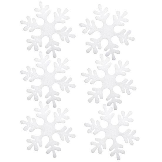 1 Set Christmas Snowflake Foam White Color Increase Atmosphere Xmas Tree Hanging Pendant Home Office Decor for Gift