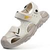 2025 large size sandals 2025 summer men's hollow breathable half-drag sandals casual bag head beach shoes