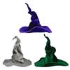 Oversized Twisted Witch Hat With Soft Nylon Fabric Poseable Design For Adult Halloween Costume Parties And Cosplay Event