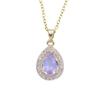 1 Piece Water Drop Shape Zirconia Pendant Necklaces for Women New Fashion Wedding Party Necklace Jewelry Accessories