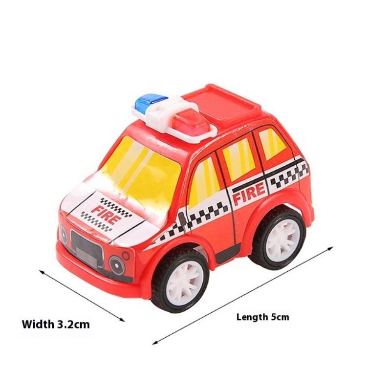 5Pcs DIY Decoration Children s Birthday Party Favors Baby Shower Gift Kids Cartoon Mini Pull Back Fire Truck Police Car Toys