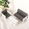 Multipurpose Miniature Sturdy Leather Sofa for Dollhouses 1 12 Scale Toy Set Living Room Furniture Toy Accessory
