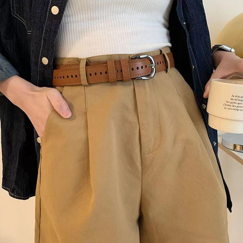 Belt Stylish Wide For Women Trendy Korean Vintage Pu Fashion Accessory For Pants