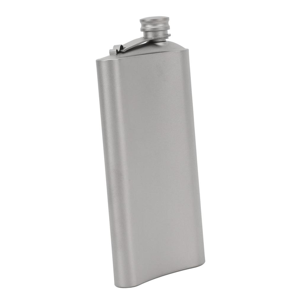 Piersiówka z szczelną pokrywką zapobiegającą wyciekom i zgubieniu, przenośna tytanowa piersiówka do bezpiecznego picia whisky 250 ml